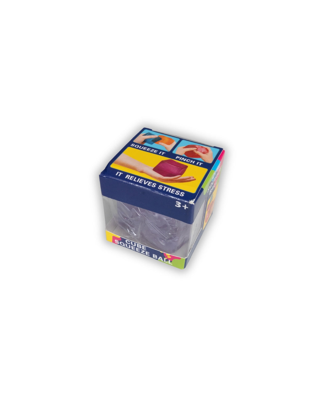 Glat Cube Squeeze Ball – mærk, klem og slip