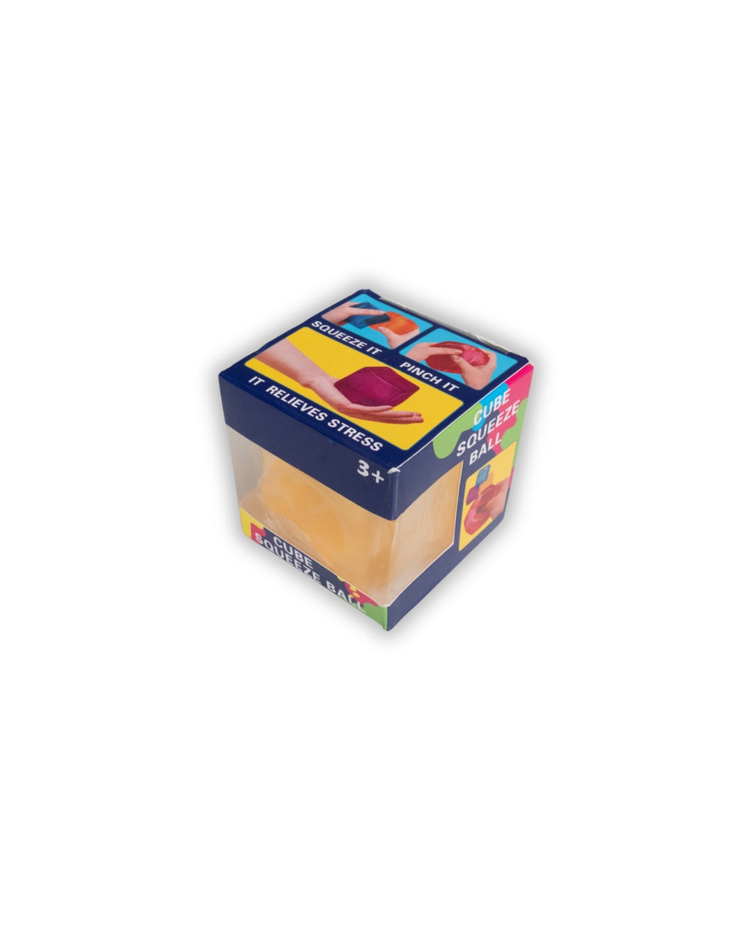 Glat Cube Squeeze Ball – mærk, klem og slip