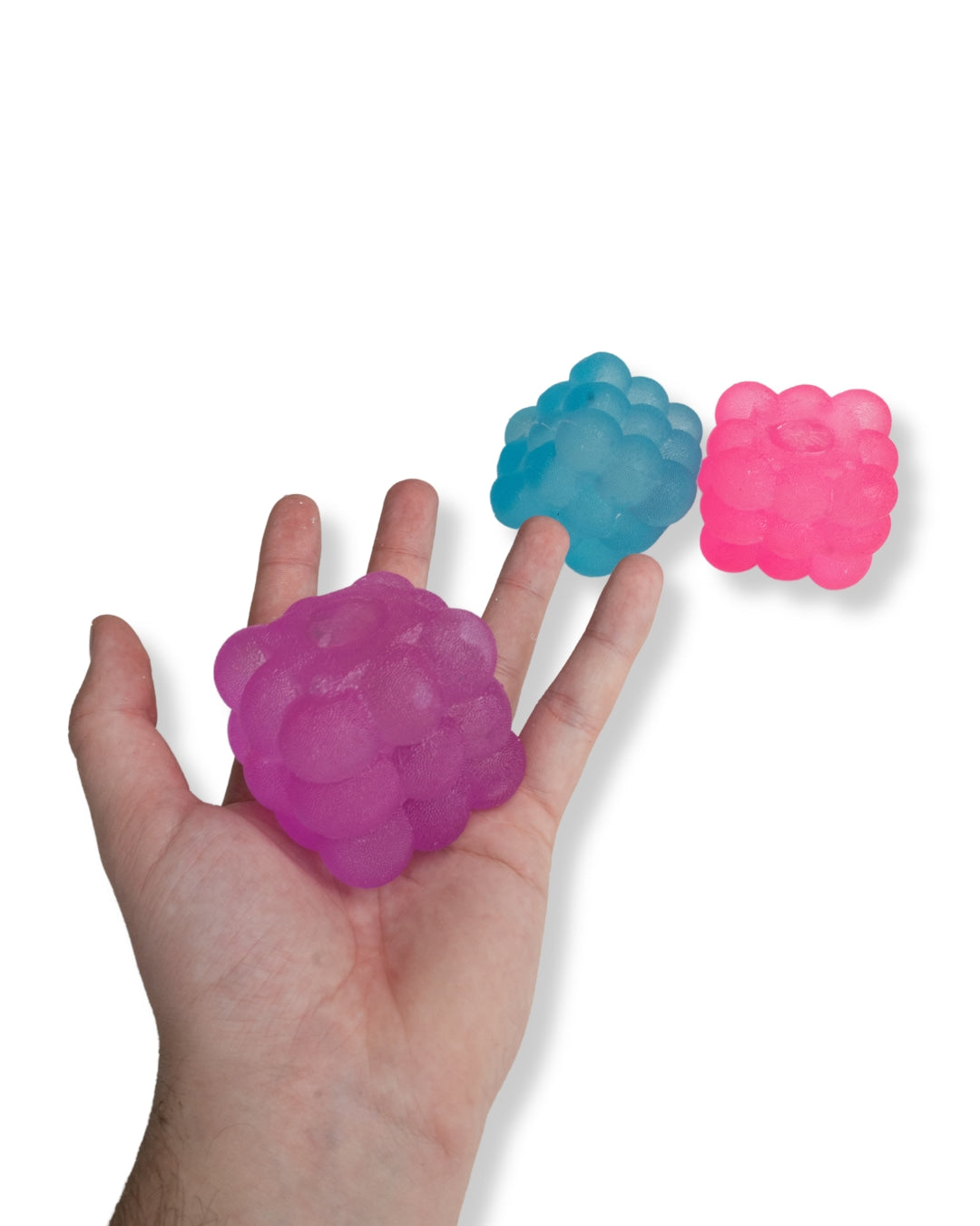 Boblende Cube Squeeze Ball – masser af noget at mærke på