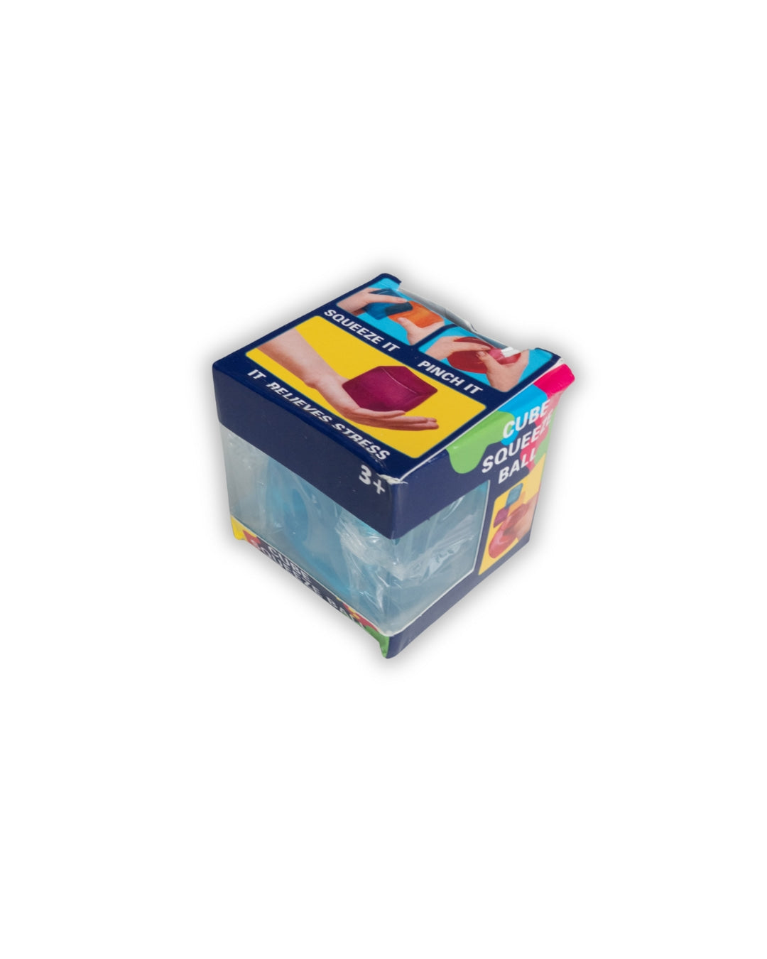 Glat Cube Squeeze Ball – mærk, klem og slip