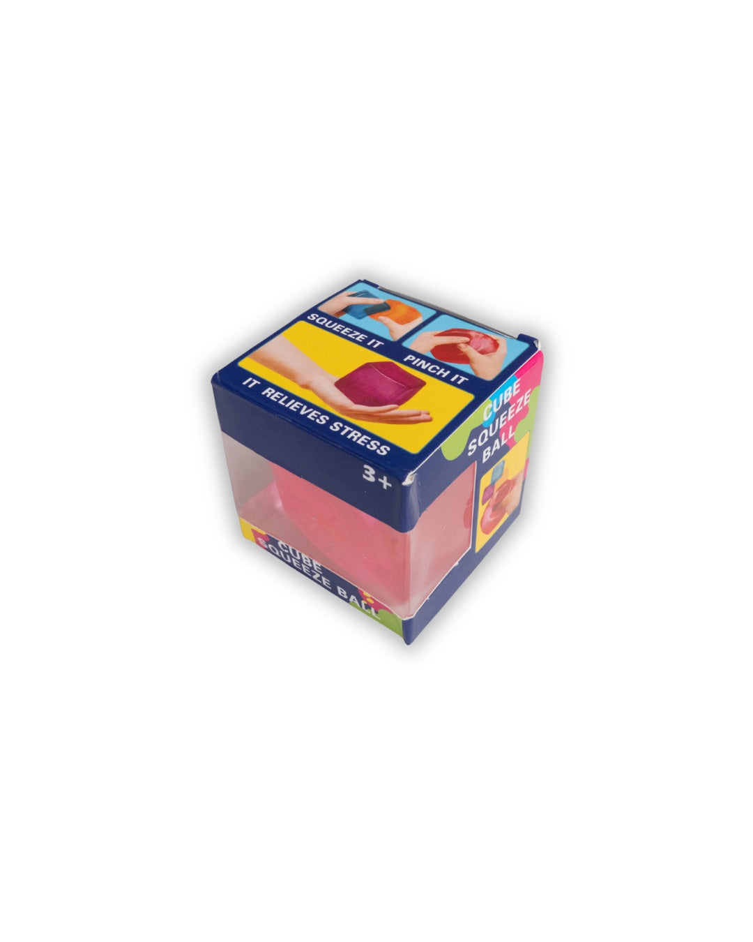 Glat Cube Squeeze Ball – mærk, klem og slip